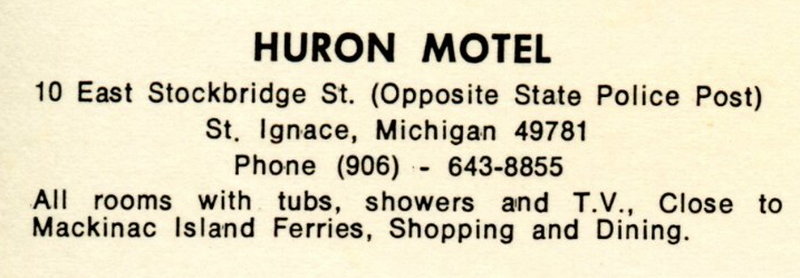 Huron Inn (Huron Motel) - Vintage Postcad (newer photo)